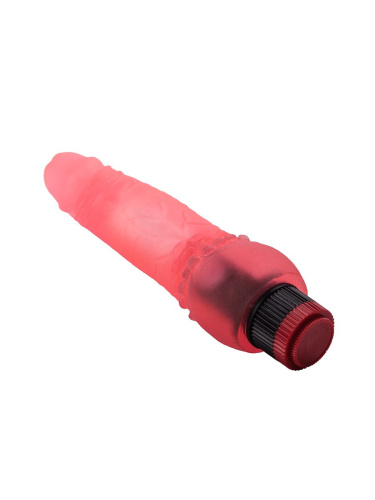 Розовый гелевый вибратор с шипами у основания - 17,8 см. фото 5