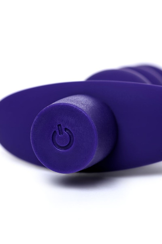 Фиолетовый силиконовый анальный вибратор Dandy - 13,5 см. фото 8