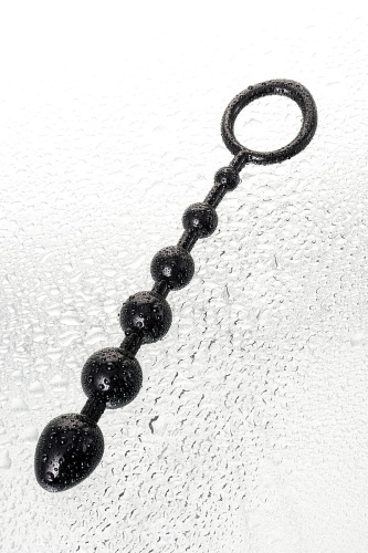 Анальная цепочка черного цвета A-toys - 19,8 см. фото 10