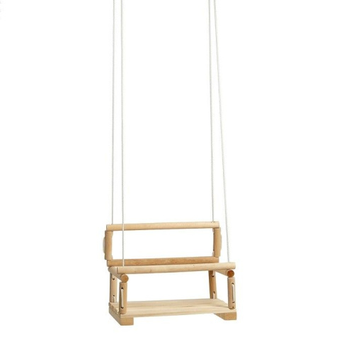 Малое деревянное подвесное кресло-качели фото 2