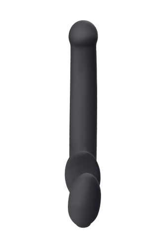 Черный безремневой страпон Silicone Bendable Strap-On - size M фото 3