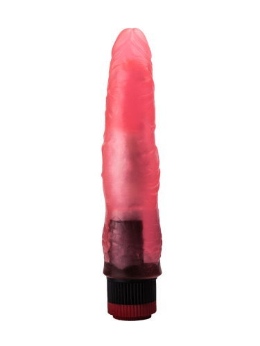 Розовый гелевый виброфаллос - 17,5 см. фото 3