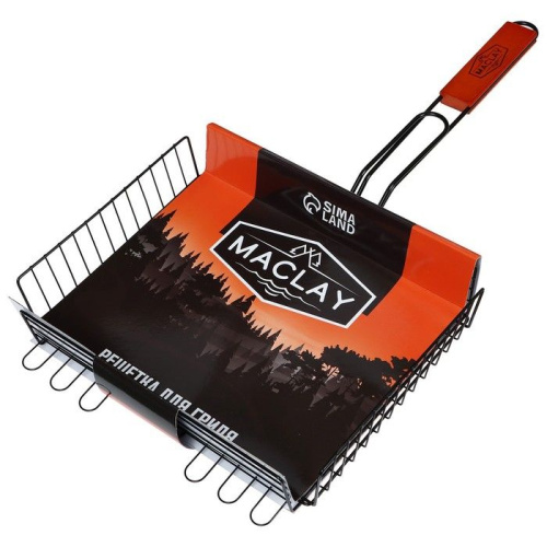 Решётка-гриль для мяса Maclay Premium из хромированной стали (57x31 см) фото 4