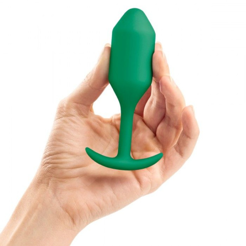Зеленая пробка для ношения B-vibe Snug Plug 2 - 11,4 см. фото 6