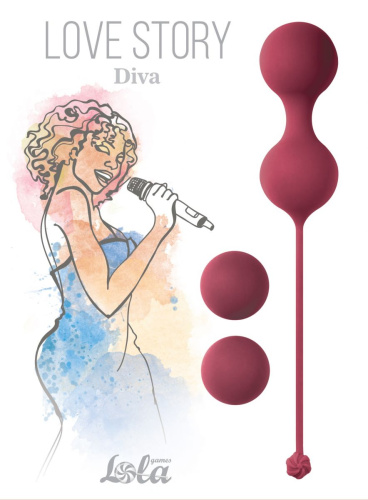 Набор бордовых вагинальных шариков Love Story Diva фото 6
