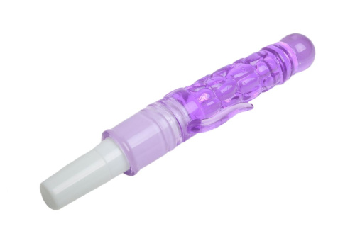 Фиолетовый вибратор с дополнительными отростками - 21 см. фото 3