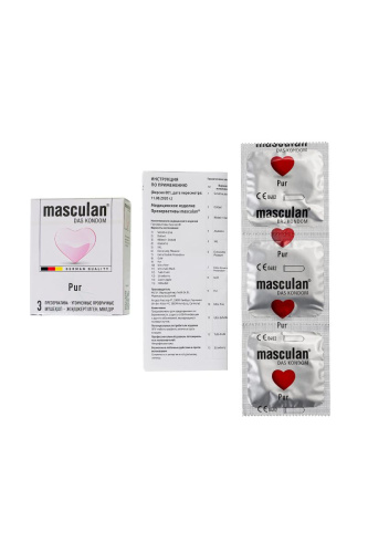 Супертонкие презервативы Masculan Pur - 3 шт. фото 5