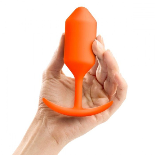 Оранжевая пробка для ношения B-vibe Snug Plug 3 - 12,7 см. фото 6
