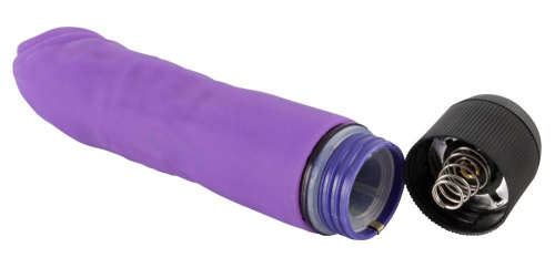 Фиолетовый вибратор-реалистик без мошонки - 14,5 см. фото 3