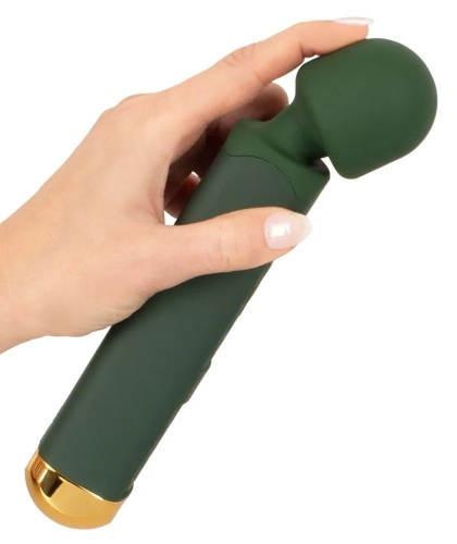 Зеленый wand-вибромассажер Luxurious Wand Massager - 22,2 см. фото 2