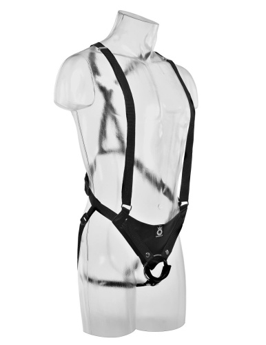 Страпон-система с телесной насадкой 11  Hollow Strap-On Suspender System - 28 см. фото 4