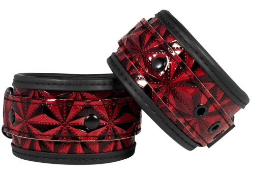 Красно-черные наручники и наножники Luxury Hogtie фото 4