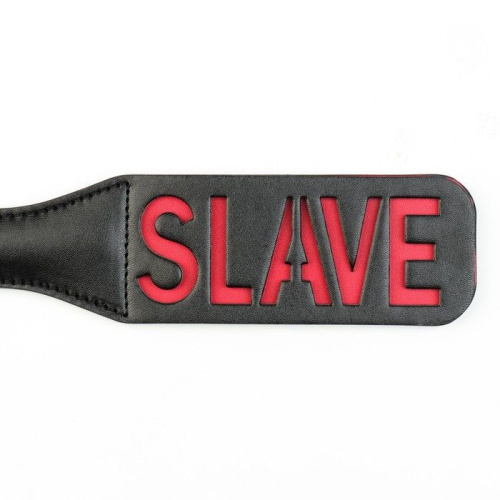 Черная гладкая шлепалка SLAVE - 38 см. фото 3