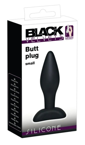 Чёрный анальный стимулятор Silicone Butt Plug Small - 9 см. фото 3