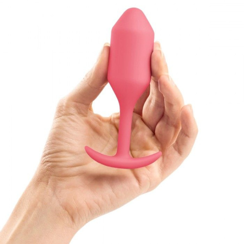 Розовая пробка для ношения B-vibe Snug Plug 2 - 11,4 см. фото 4