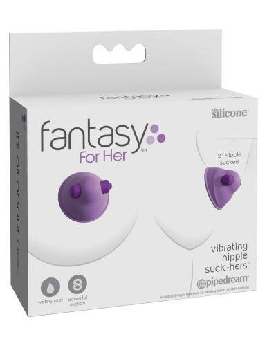 Фиолетовые виброприсоски-стимуляторы на соски Vibrating Nipple фото 3