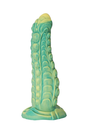 Зелёный фаллоимитатор с чешуйками  Аллигатор  - 22 см. фото 2