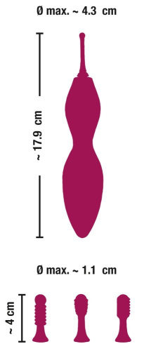 Ярко-розовый клиторальный вибратор с 3 насадками Spot Vibrator with 3 Tips - 17,9 см. фото 8