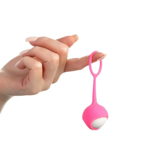 Белый вагинальный шарик в розовой оболочке фото 3