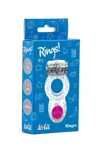 Прозрачное эрекционное кольцо Rings Ringer фото 3