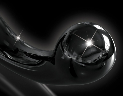 Черный стеклянный фаллоимитатор Icicles №87 с силиконовой присоской - 15,5 см. фото 3