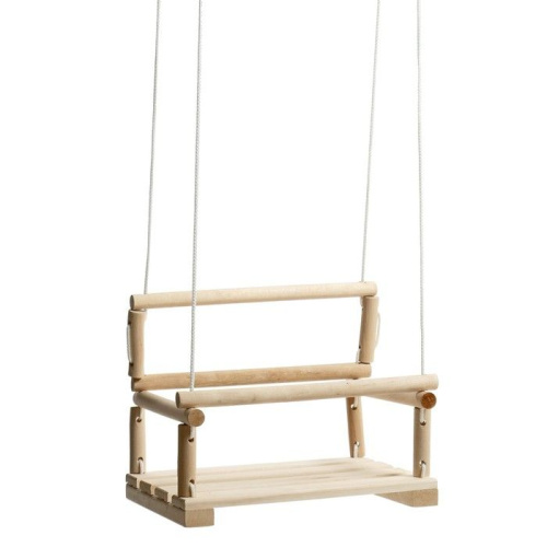 Подвесное деревянное кресло-качели фото 6