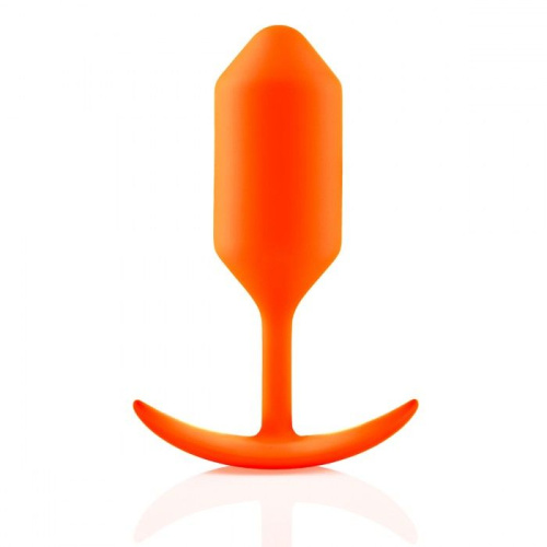 Оранжевая пробка для ношения B-vibe Snug Plug 3 - 12,7 см. фото 3