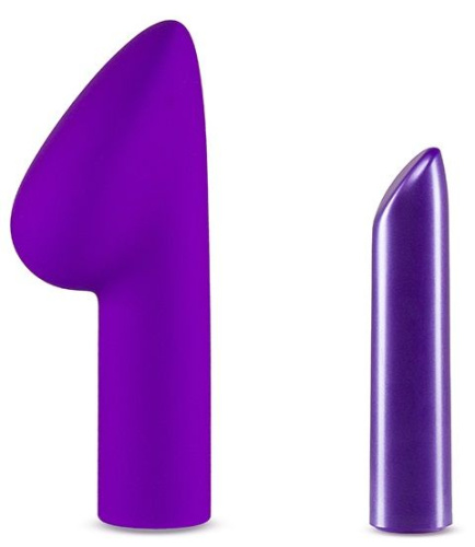 Фиолетовый вибромассажер B4 - 13,97 см. фото 3