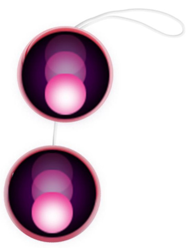 Розовые двойные вагинальные шарики с петелькой фото 4
