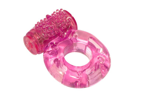 Розовое эрекционное кольцо с вибрацией Rings Axle-pin фото 2