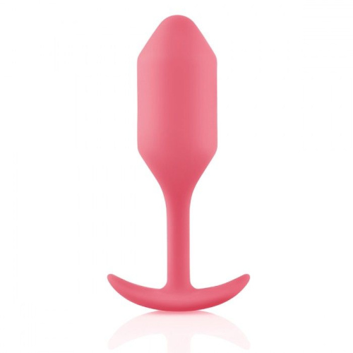 Розовая пробка для ношения B-vibe Snug Plug 2 - 11,4 см. фото 2