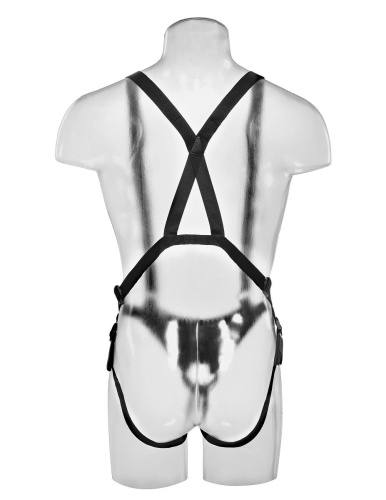Страпон-система с телесной насадкой 11  Hollow Strap-On Suspender System - 28 см. фото 5