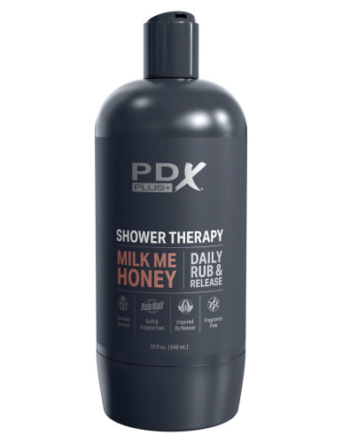 Мастурбатор-вагина цвета карамели Shower Therapy Milk Me Honey фото 4