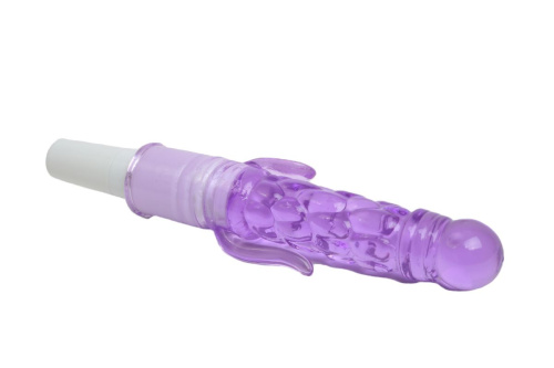 Фиолетовый вибратор с дополнительными отростками - 21 см. фото 2