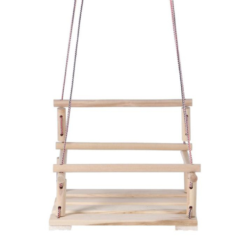 Подвесное деревянное кресло-качели фото 5