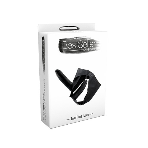 Чёрный латексный страпон с вагинальной пробкой STRAP ON WITH DOUBLE DILDO TWO TIMES LATEX - 16 см. фото 2 Чёрный латексный страпон с вагинальной пробкой STRAP ON WITH DOUBLE DILDO TWO TIMES LATEX - 16 см. фото 2