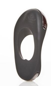 Черное эрекционное виброкольцо с двумя виброэлементами ATOM PLUS Черное эрекционное виброкольцо с двумя виброэлементами ATOM PLUS