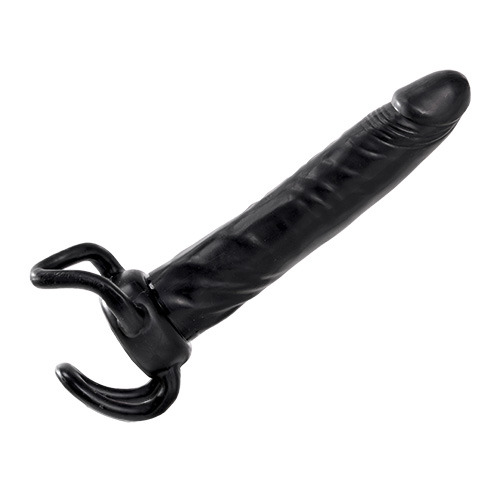 Чёрная насадка-фаллос для двойного проникновения INFLATABLE DILDO SLIM DONG - 13,5 см. Чёрная насадка-фаллос для двойного проникновения INFLATABLE DILDO SLIM DONG - 13,5 см.