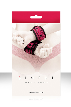 Розовые наручники SINFUL WRIST CUFFS Розовые наручники SINFUL WRIST CUFFS