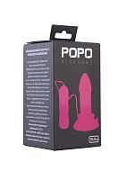 Розовая вибровтулка средних размеров POPO Pleasure - 13 см.