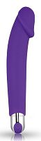 Фиолетовый вибратор Rechargeable IJOY Silicone Dildo - 16,5 см.