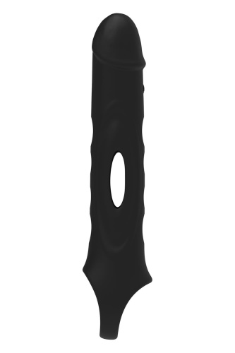Черная насадка-удлинитель Vibrating Extender With Remote с вибрацией фото 4