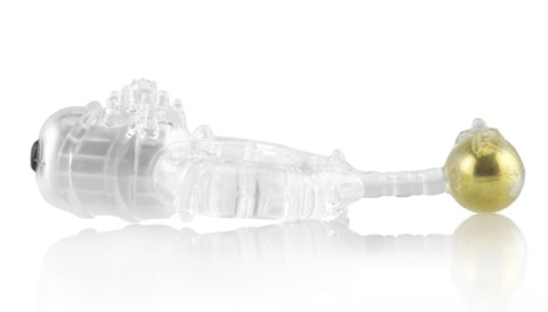 Виброкольцо с золотым шариком Bong O фото 2