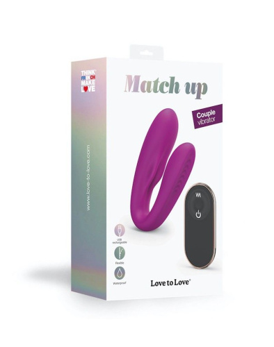 Лиловый вибратор для пар Match Up Couple Vibrator with Remote Control фото 6