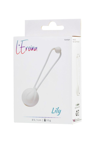 Белый вагинальный шарик LILY фото 4