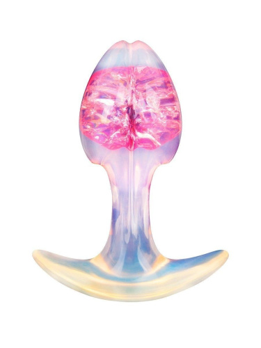 Розоватая анальная пробка - 8,2 см. фото 3