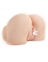 Телесный мастурбатор-полуторс с вибрацией и эффектом всасывания Back That Ass Up