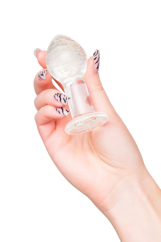 Прозрачная, светящаяся в темноте анальная втулка - 6,5 см. фото 5