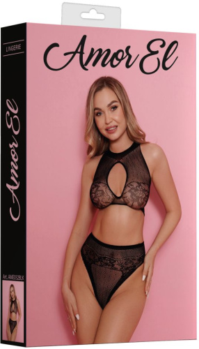 Сетчатый комплект: лиф и трусики с высокой посадкой фото 5