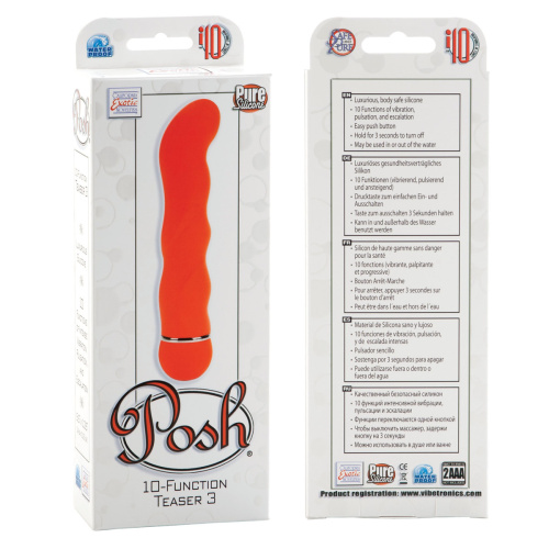Вибратор POSH 10 FUNCTION TEASER 3 ORANGE фото 4